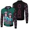 Squid Game Players 067 And Player 240 Circle Triangle Square Korean Drama Series gift for Squid Game lovers Bomber Jacket