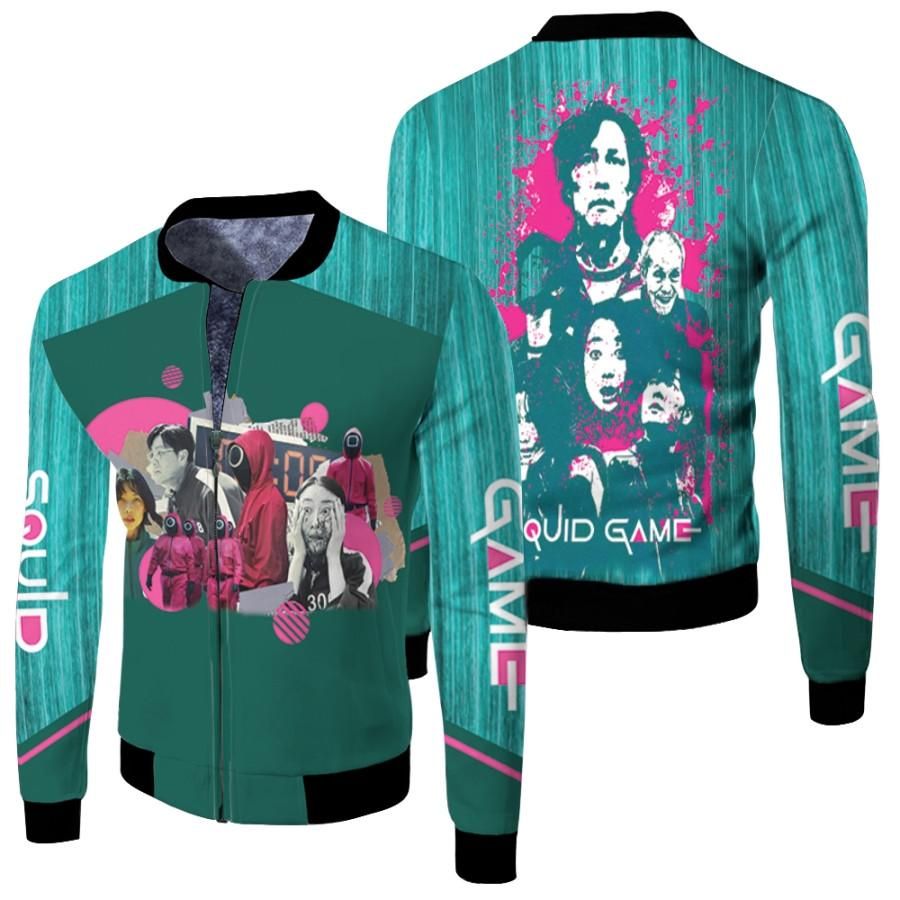 Squid Game Players And Squid Game Red Guards Red Light Green Light Korean Playground Games Drama Series gift for Squid Game fans Bomber Jacket Squid Game Players And Squid Game Red Guards Red Light Green Light Korean Playground Games Drama Series gift for Squid Game fans Bomber Jacket