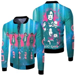 Squid Game Players Circle Triangle Square Playground Games Korean Drama Series gift for Squid Game fans Bomber Jacket