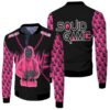 Squid Game Red Guards Triangle Logo Squid Game Soldiers Korean Movie Series gift for Squid Game fans Squid Game players Bomber Jacket