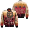 Squid Game The Front Man And Guards Circle Triangle Square Logo Squid Game Soldier Survival Squid Game gift for Squid Game fans Bomber Jacket