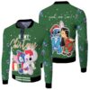 Stitch Christmas Be My Christmas And Me Too Lilo Angel Green 3D Designed Allover Gift For Stitch Fans Christmas Fans Bomber Jacket