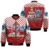 Stitch Christmas Hello Christmas Is This Holly Enough Red Plaid 3D Designed Allover Gift For Stitch Fans Christmas Fans Bomber Jacket