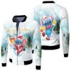 Stitch Christmas Santa Merry Christmas Gift Winter 3D Designed Allover Gift For Stitch Fans Christmas Fans Bomber Jacket