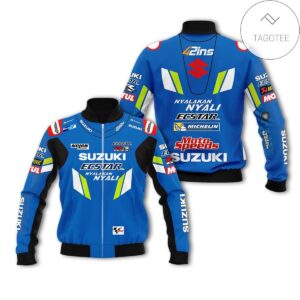 Suzuki Ecstar Motorcycle Racing Team 3D Bomber Jacket