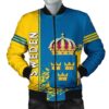 Sweden Coat Of Arms Men Bomber Jacket Quarter Style J71 Bomber Jacket