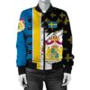Sweden Coat Of Arms Women's Bomber Jacket - Flag Style JH Bomber Jacket