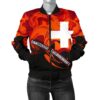 Switzerland Women's Bomber Jacket - Flame of Switzerland - BN15 Bomber Jacket