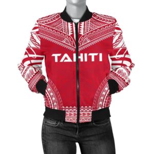 Tahiti Flag Polynesian Chief Women'S Bomber Jacket - Bn10 Bomber Jacket