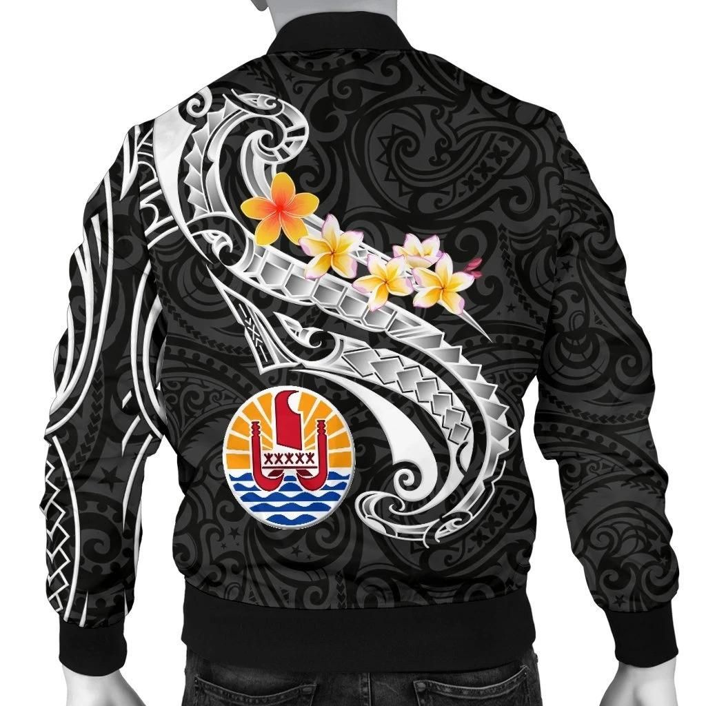 Tahiti-Mens-Bomber-Jacket-Tahiti-Seal-Polynesian-Patterns-Plumeria-Black-BN25-Bomber-Jacket-1