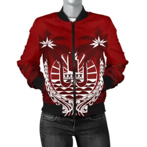 Tahiti Polynesian Coconut Women's Bomber Jacket A02 Bomber Jacket