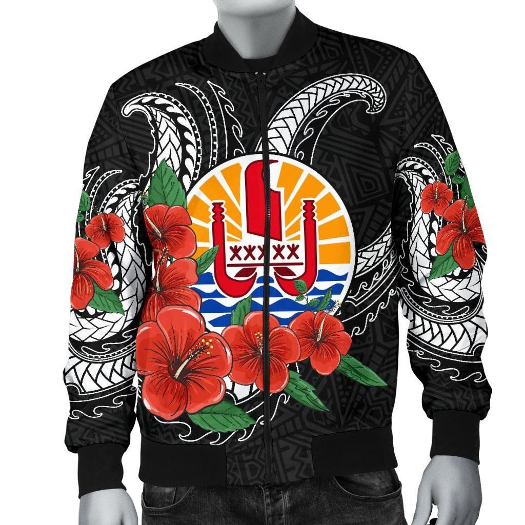 Tahiti-Polynesian-Men-Bomber-Jacket-Hibiscus-Coat-of-Arm-Black-BN11-Bomber-Jacket-1