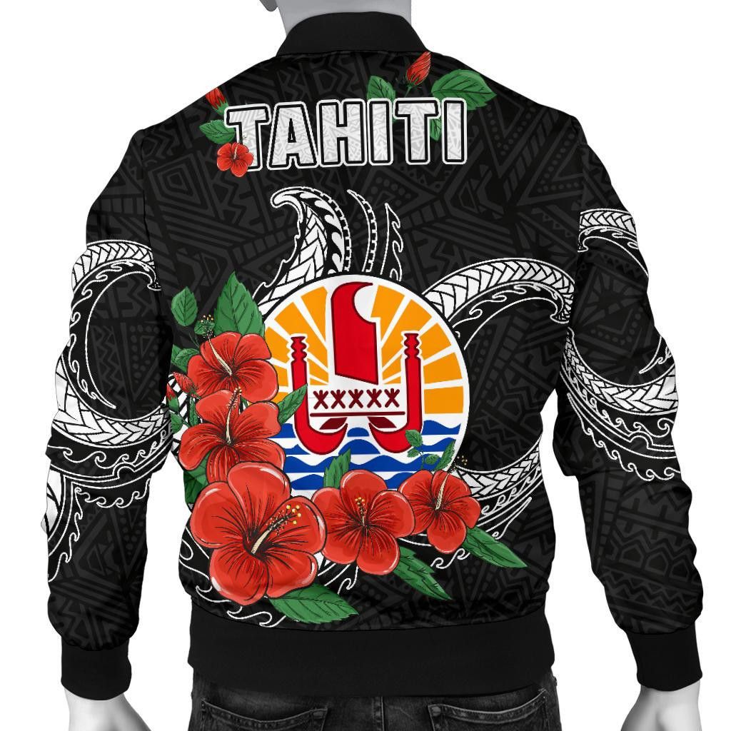 Tahiti-Polynesian-Men-Bomber-Jacket-Hibiscus-Coat-of-Arm-Black-BN11-Bomber-Jacket-2