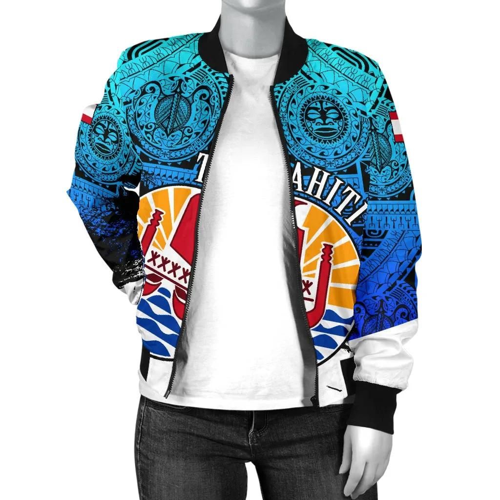Tahiti-Womens-Bomber-Jacket-Coat-Of-Arms-Blue-Special-A02-Bomber-Jacket-2-1