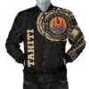 Tahiti in My Heart Polynesian Tattoo Style Men's Bomber Jacket A7 Bomber Jacket