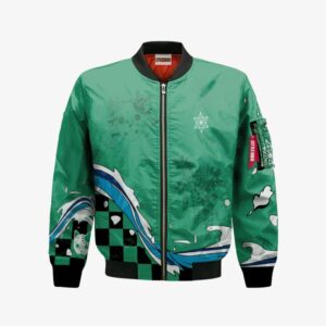 Tanjiro Kamado Bomber Jacket Custom KNY Cosplay Costumes Bomber Jacket