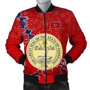 Tennessee Christmas Coat Of Arms Men Bomber Jacket  X Style J78 Bomber Jacket