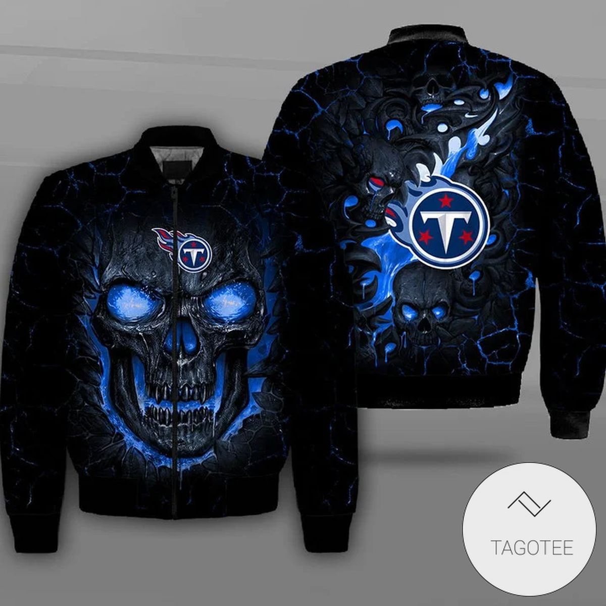 Tennessee Titans Lava Skull Full Print Bomber Jacket Tennessee Titans Lava Skull Full Print Bomber Jacket