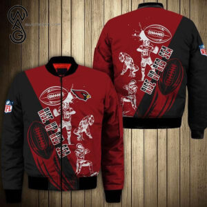 The Arizona Cardinals Rise Up Red Sea All Over Printed Bomber Jacket