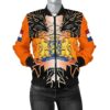 The Netherlands Women's Bomber Jacket - Coat Of Arm With Lion And Tulip Flowers - BN18 Bomber Jacket