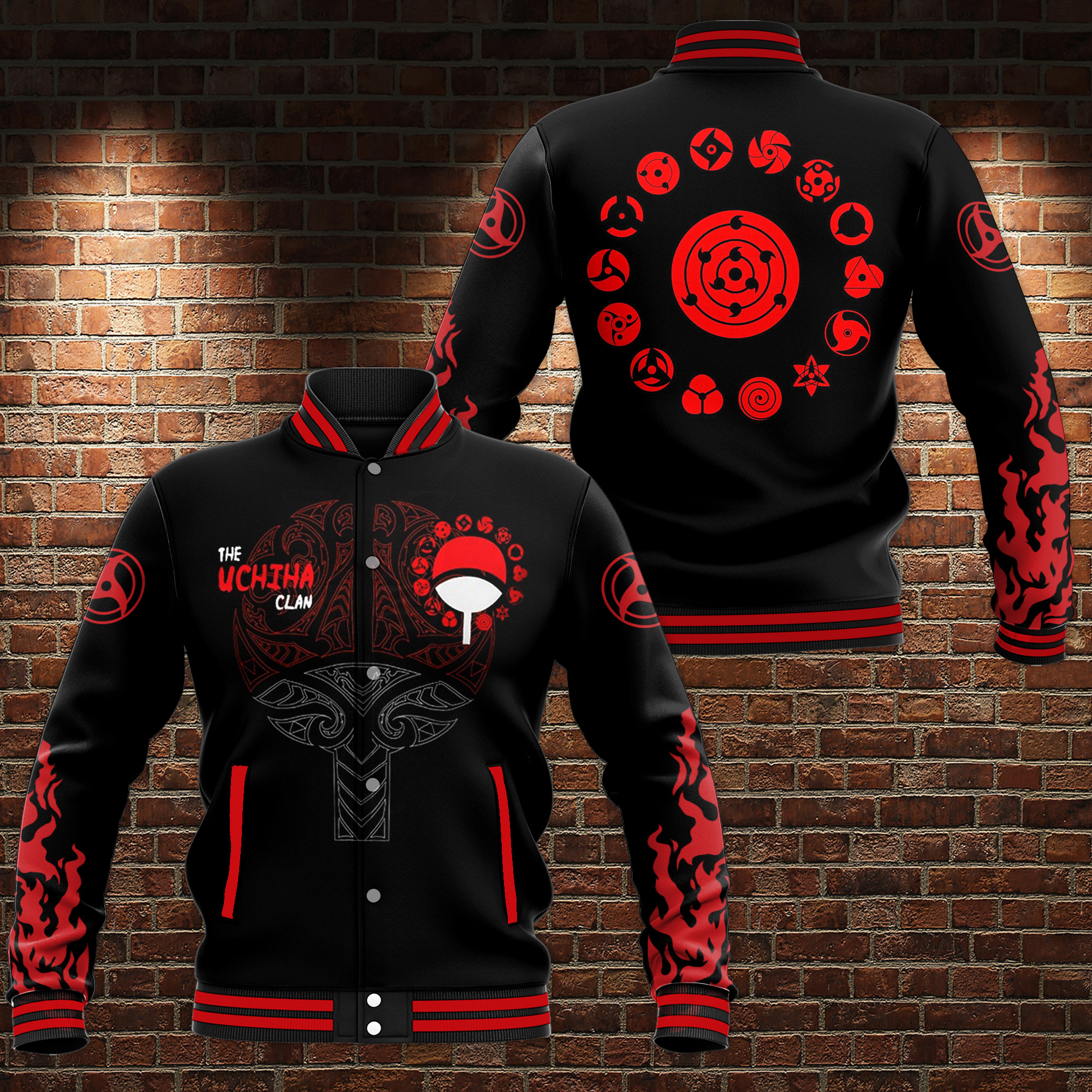 The Uchiha Clan Naruto 3D Bomber Jacket The Uchiha Clan Naruto 3D Bomber Jacket
