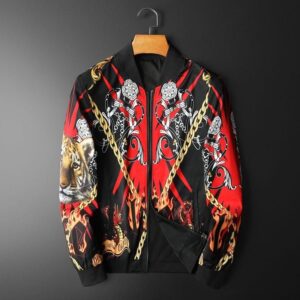 Tiger Floral Punk Style Bomber Jacket
