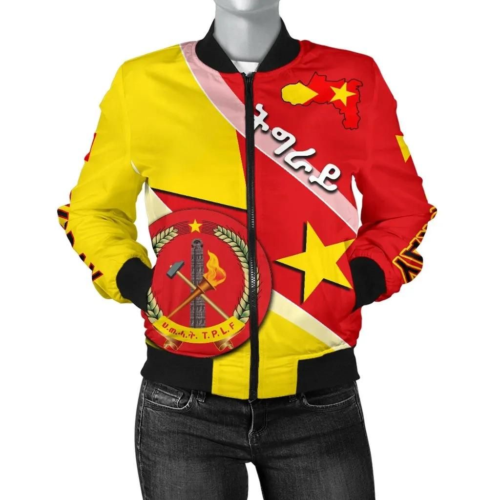 Tigray Women's Bomber Jacket Coat Of Arms - Special Flag A21 Bomber Jacket Tigray Women's Bomber Jacket Coat Of Arms - Special Flag A21 Bomber Jacket