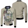 Time Flies Dragonfly Rose Clock 3D Bomber Jacket