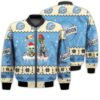Tis The Season Christmas 2022 Baby Yoda Groot Santa Claus Deer Unisex Gift Blue Moon Beers 3D Bomber Jacket