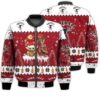 Tis The Season Christmas 2022 Baby Yoda Groot Santa Claus Deer Unisex Gift Fireball Whiskey 3D Bomber Jacket