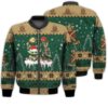 Tis The Season Christmas 2022 Baby Yoda Groot Santa Claus Deer Unisex Gift Jameson Whiskey 3D Bomber Jacket
