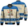 Tis The Season Christmas 2022 Baby Yoda Groot Santa Claus Deer Unisex Gift Michelob Ultra Beers 3D Bomber Jacket