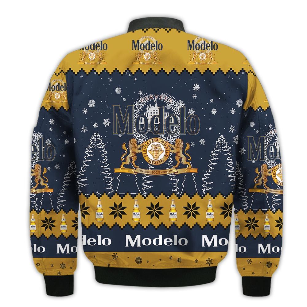 Tis-The-Season-Christmas-2022-Baby-Yoda-Groot-Santa-Claus-Deer-Unisex-Gift-Modelo-Beers-3D-Bomber-Jacket-2