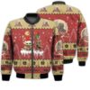 Tis The Season Christmas 2022 Baby Yoda Groot Santa Claus Deer Unisex Gift Pappy Van Winkle Whiskey 3D Bomber Jacket