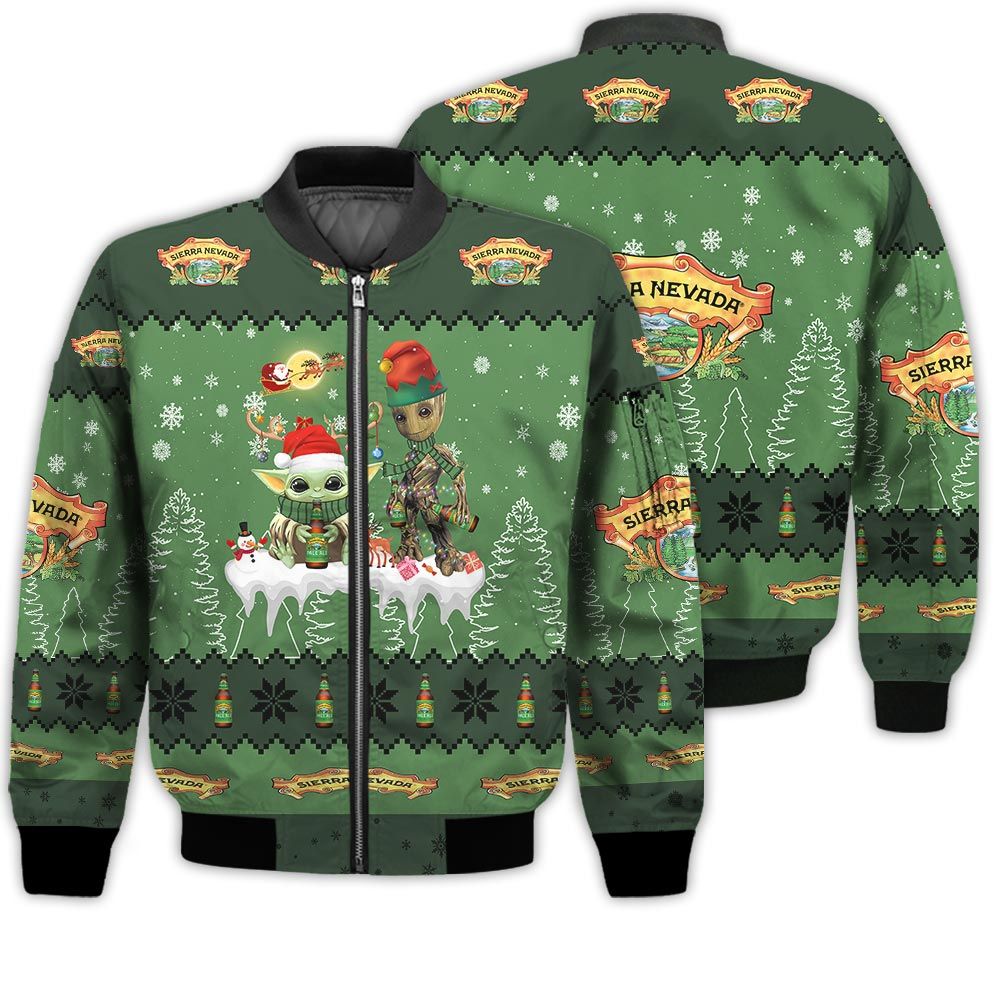 Tis The Season Christmas 2022 Baby Yoda Groot Santa Claus Deer Unisex Gift Sierra Nevada Beers 3D Bomber Jacket Tis The Season Christmas 2022 Baby Yoda Groot Santa Claus Deer Unisex Gift Sierra Nevada Beers 3D Bomber Jacket