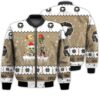 Tis The Season Christmas 2022 Baby Yoda Groot Santa Claus Deer Unisex Gift Skrewball Whiskey 3D Bomber Jacket