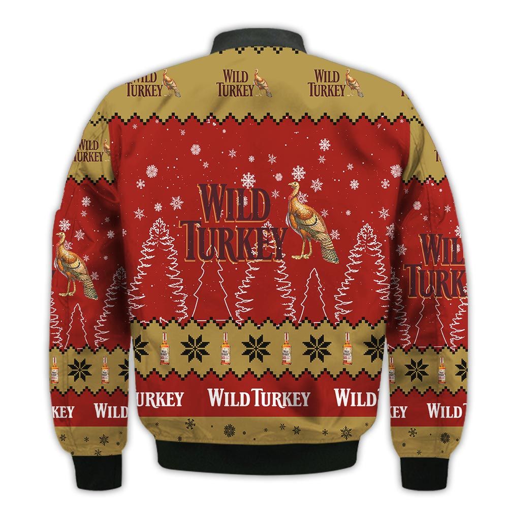 Tis-The-Season-Christmas-2022-Baby-Yoda-Groot-Santa-Claus-Deer-Unisex-Gift-Wild-Turkey-Whiskey-3D-Bomber-Jacket-2