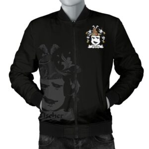 Tischer Germany Men's Bomber Jacket - German Family Crest A7 Bomber Jacket