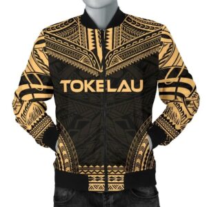 Tokelau Polynesian Chief Men's Bomber Jacket - Gold Version - Bn10 Bomber Jacket