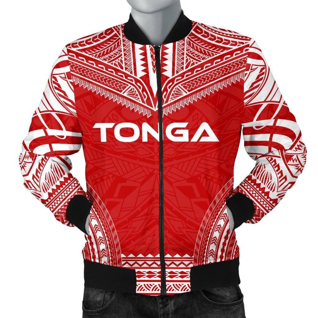Tonga Flag Polynesian Chief Men's Bomber Jacket - Bn10 Bomber Jacket Tonga Flag Polynesian Chief Men's Bomber Jacket - Bn10 Bomber Jacket
