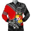 Tonga Men's Bomber Jacket Polynesian Style Fall In The Wave K7 Bomber Jacket