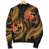 Tonga Polynesian Men Bomber Jacket - Gold Plumeria - BN11 Bomber Jacket