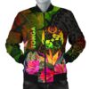 Tonga Polynesian Men's Bomber Jacket -  Hibiscus and Banana Leaves - BN15 Bomber Jacket