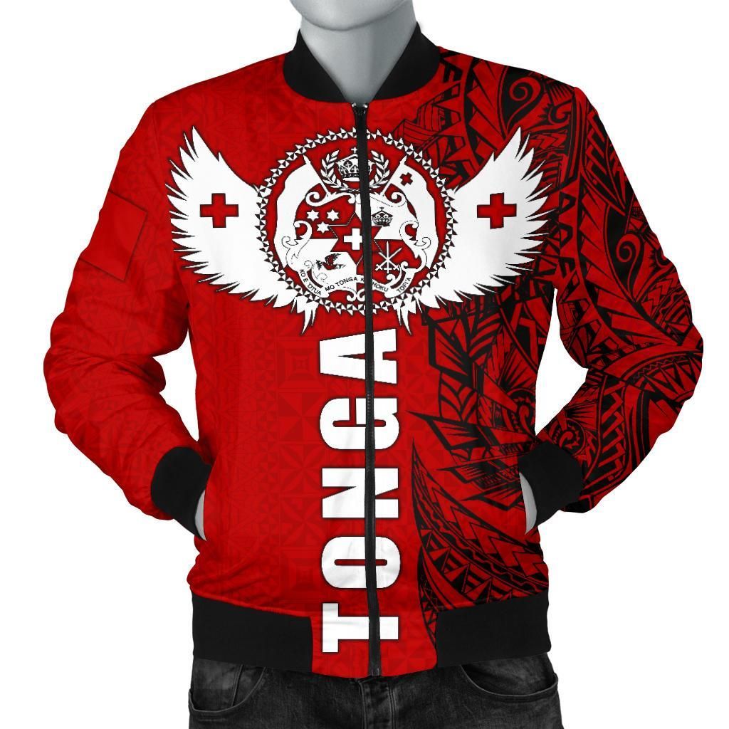 Tonga Polynesian Men's Bomber Jacket - Tonga Wings - BN15 Bomber Jacket Tonga Polynesian Men's Bomber Jacket - Tonga Wings - BN15 Bomber Jacket