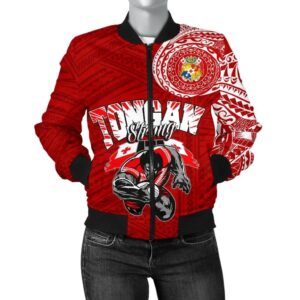 Tongan Strong Polynesian Tattoo Women's Bomber Jacket A77 Bomber Jacket