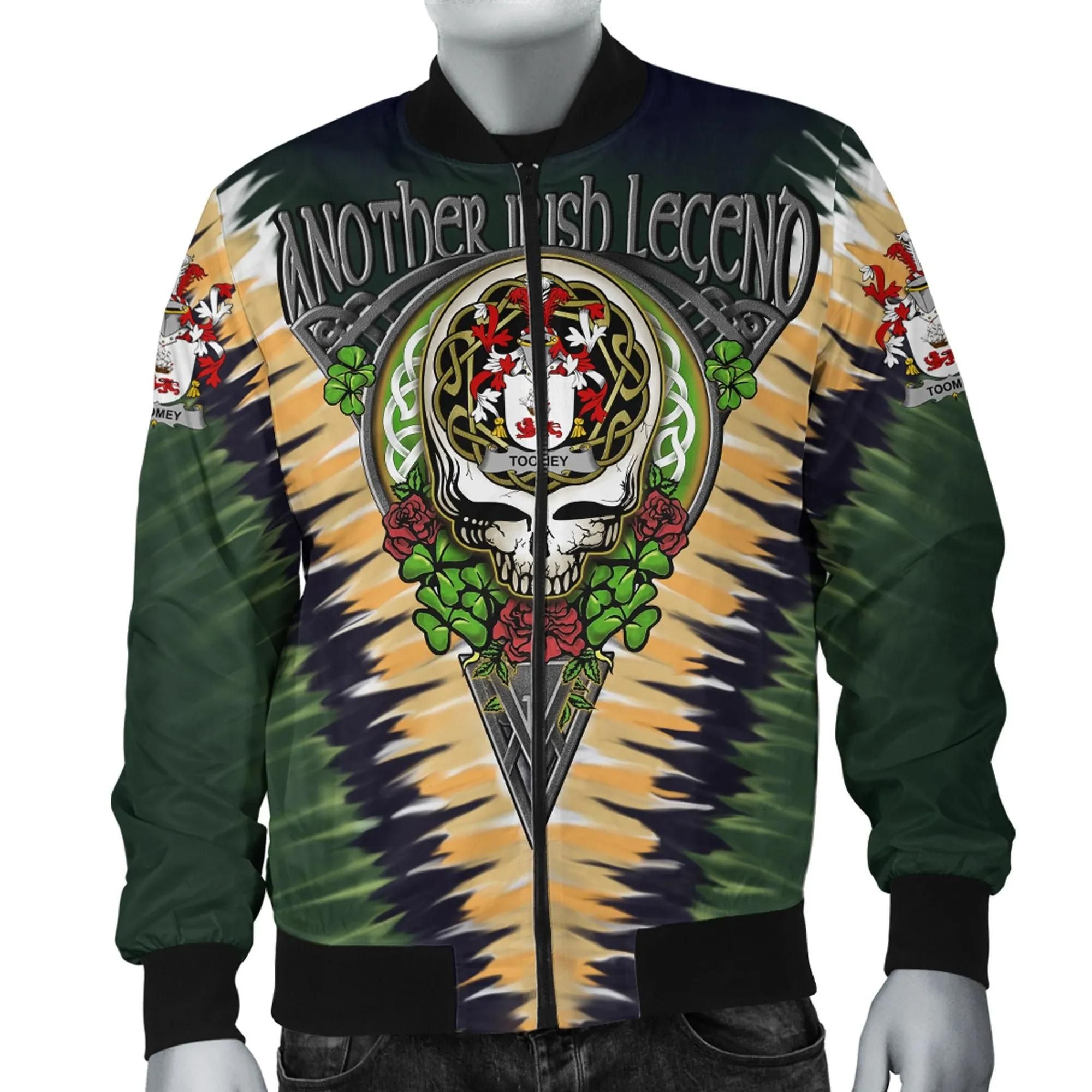 Toomey or O'Twomey Ireland Bomber Jacket - GD Irish Legend Shamrock V Tie-Dye A7 Bomber Jacket Toomey or O'Twomey Ireland Bomber Jacket - GD Irish Legend Shamrock V Tie-Dye A7 Bomber Jacket