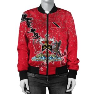 Trinidad and Tobago Christmas Coat Of Arms Women Bomber Jacket X Style J78 Bomber Jacket