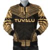 Tuvalu Polynesian Chief Men's Bomber Jacket - Gold Version - Bn10 Bomber Jacket