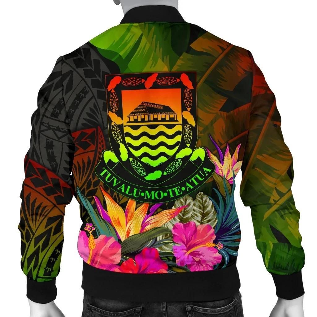 Tuvalu-Polynesian-Personalised-Mens-Bomber-Jacket-Hibiscus-and-Banana-Leaves-BN15-Bomber-Jacket-1