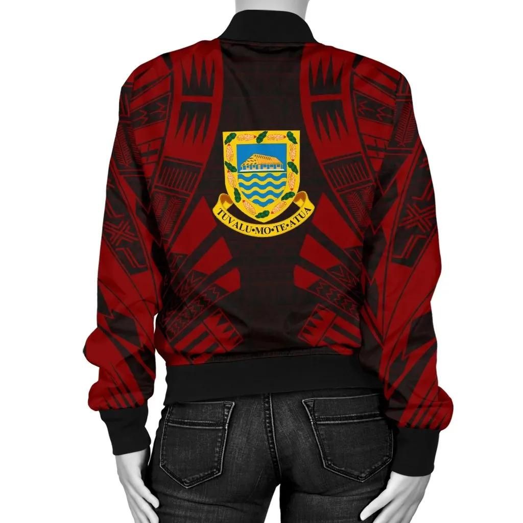 Tuvalu-Women-Bomber-Jacket-Polynesian-Tattoo-Red-BN0110-Bomber-Jacket-1